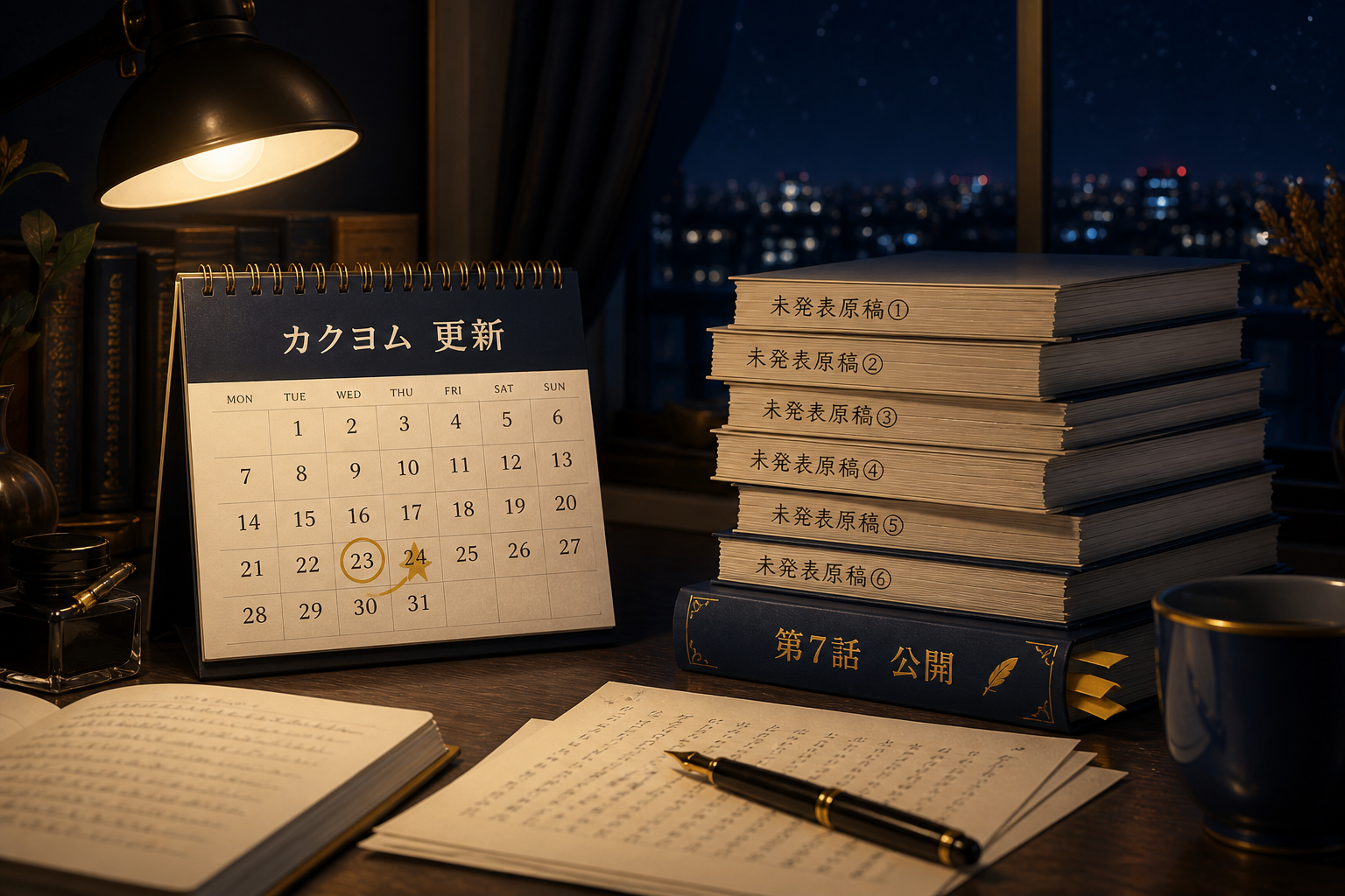 カクヨムの更新は下書きを積んでから出すイメージ
